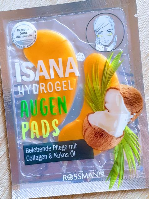 Isana Płatki pod oczy, Hydrożelowe, Orzeźwiające, Kolagen i olej kokosowy 