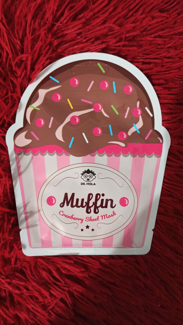 Dr. Mola Maska do twarzy w płacie, Cranberry Muffin, Ujędrniająco-nawilżająca