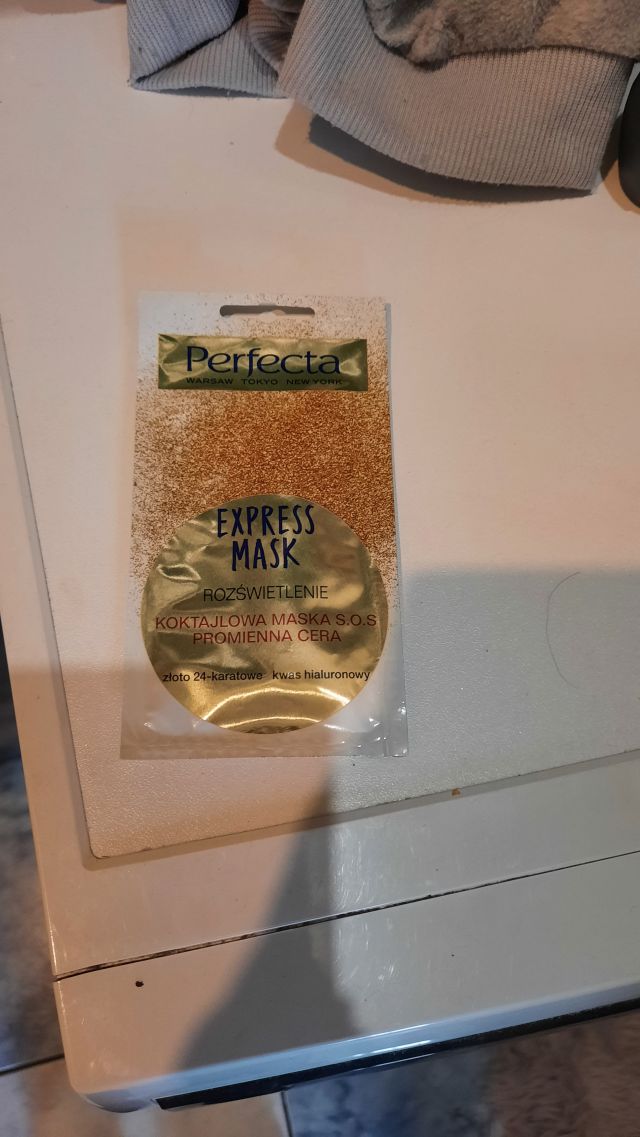 Perfecta Express Mask, Rozświetlenie, Koktajlowa maska S.O.S, Promienna cera
