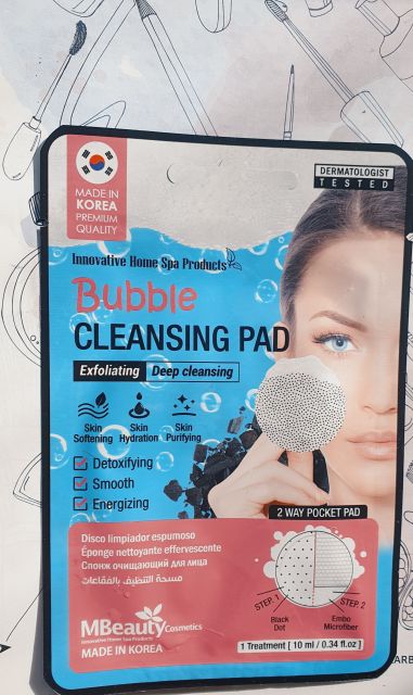 MBeauty Cosmetics Płatek do mycia twarzy, Bubble Cleasing Pad, Oczyszczający 