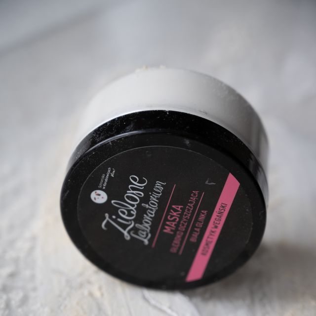 Zielone Laboratorium Maseczka do twarzy, Głęboko oczyszczająca, Biała glinka