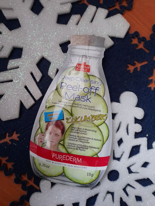 Purederm Maska do twarzy peel-off, Oczyszczająco-ściągająca, Ogórek
