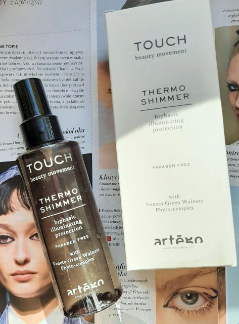 Artego Touch Beauty Movement, Thermo Shimmer, biphasic illuminating protection, Dwufazowy spray do włosów