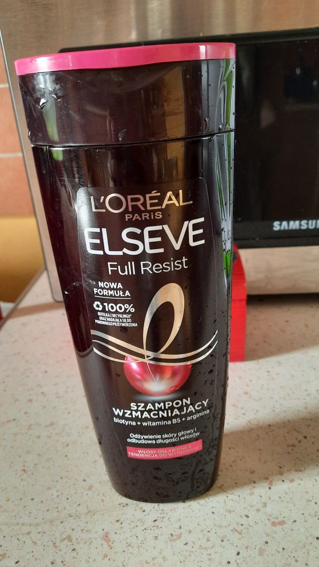 L'Oréal Elseve, Full Resist, Szampon do włosów, Wzmacniający, Biotyna, Witamina B5, Arginina