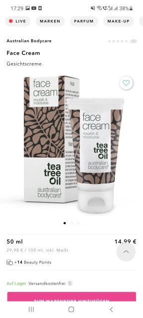 Australian Bodycare  Face Cream opinie