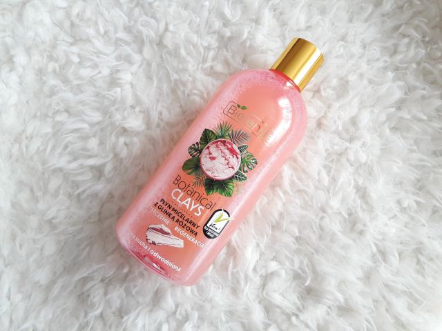 Bielenda Botanical Clays, Płyn micelarny do twarzy, Wegański, Z glinką różową 