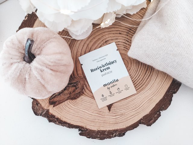 manilu Krem pod oczy, Rozświetlający, Kofeina, koenzym Q19 i olej arganowy