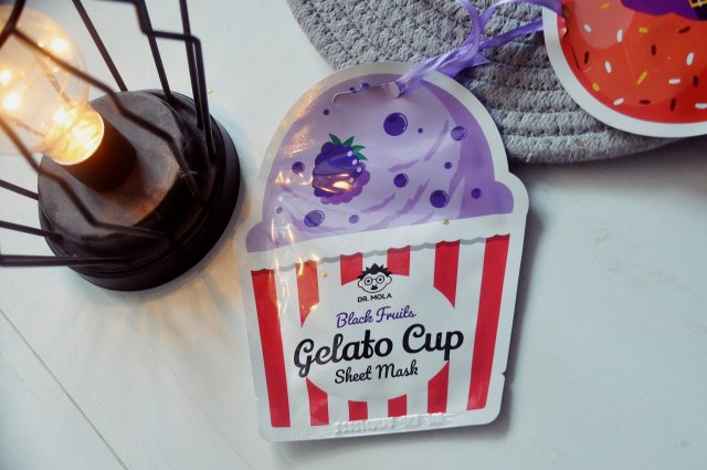 Dr. Mola Maska do twarzy w płacie, Gelato Cup Sheet Mask, Black fruits