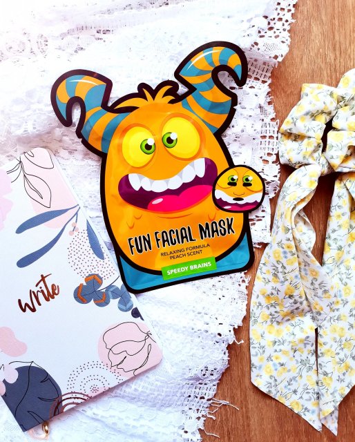 Maxbrands Marketing B.V. Fun Facial Mask, Maseczka do twarzy w płacie, Speedy Brains