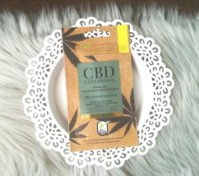 Bielenda CBD, Cannabidiol, Maseczka do twarzy, Nawilżająco-detoksykująca