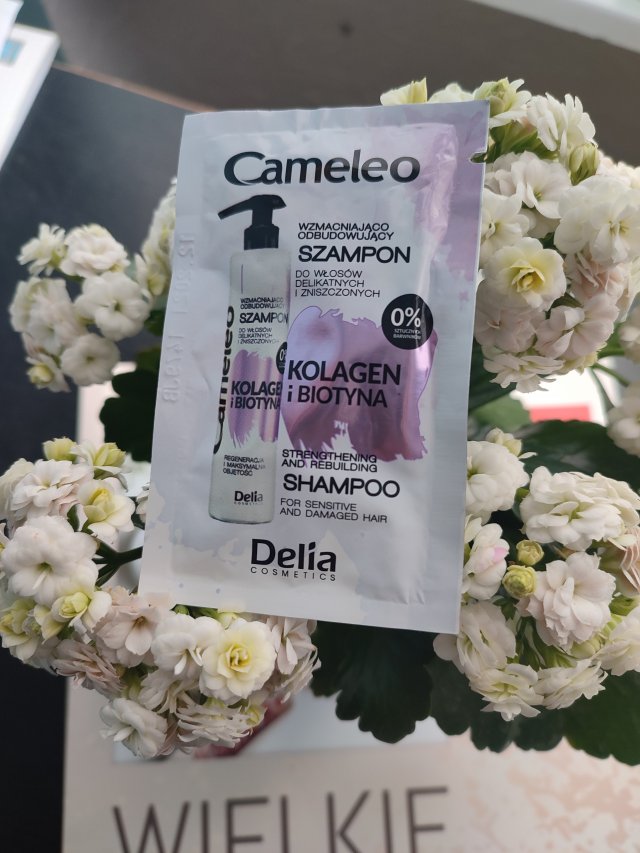 Delia Cameleo, Szampon do włosów, Wzmacniająco-odbudowujący, Kolagen i biotyna