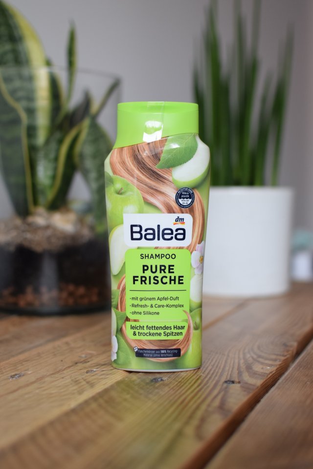 Balea Szampon do włosów, Pure Frische, Oczyszczający, Zielone jabłko, Włosy przetłuszczające się