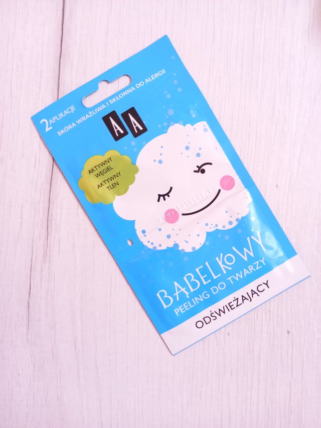 AA Peeling do twarzy, Bąbelkowy, Odświeżający, Aktywny węgiel i aktywny tlen