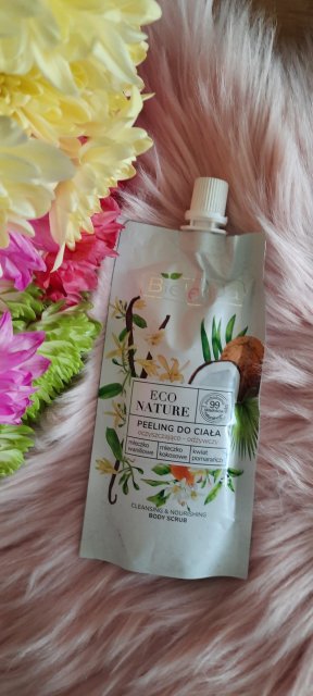 Bielenda Eco Nature, Peeling do ciała, Oczyszczająco-odżywczy, Mleczko waniliowe + mleczko kokosowe + kwiat pomarańczy
