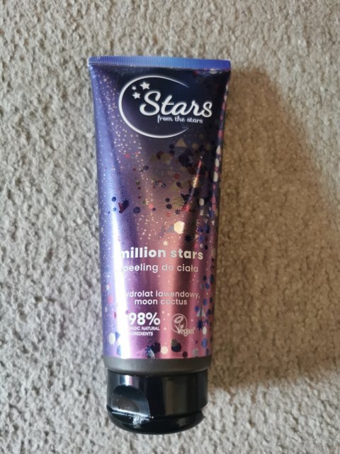 Stars from the stars Peeling do ciała, Milion Stars, Hydrolat lawendowy i moon Cactus 
