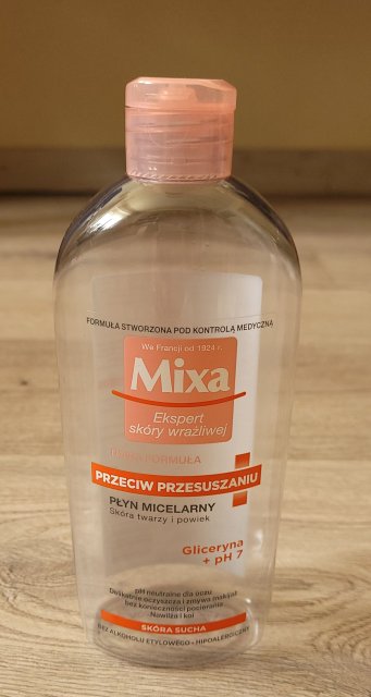 Mixa Płyn micelarny, Przeciw przesuszaniu, Sucha i bardzo skóra twarzy i powiek