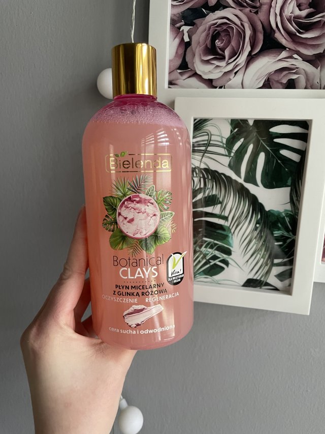 Bielenda Botanical Clays, Płyn micelarny do twarzy, Wegański, Z glinką różową 
