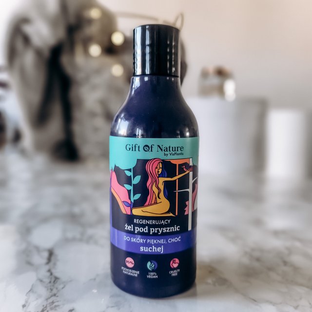Vis Plantis Gift of Nature, Żel pod prysznic, Regenerujący, Do skóry pięknej, choć suchej 