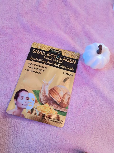 Haokali Professional Care Maska do twarzy w płacie, Snail & Collagen, Hydrating & Anti-Wrinkle