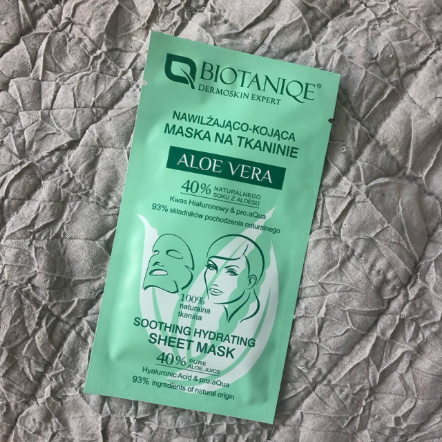 Biotaniqe Aloe Vera, Maska na tkaninie nawilżająco-kojąca
