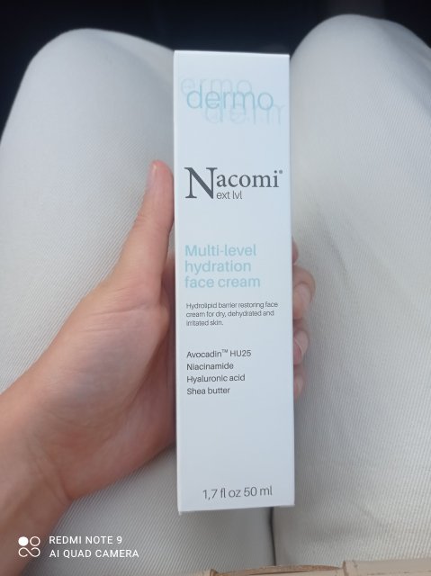 Nacomi next level, krem do twarzy, dermo, wielopoziomowy krem intensywnie nawilżający