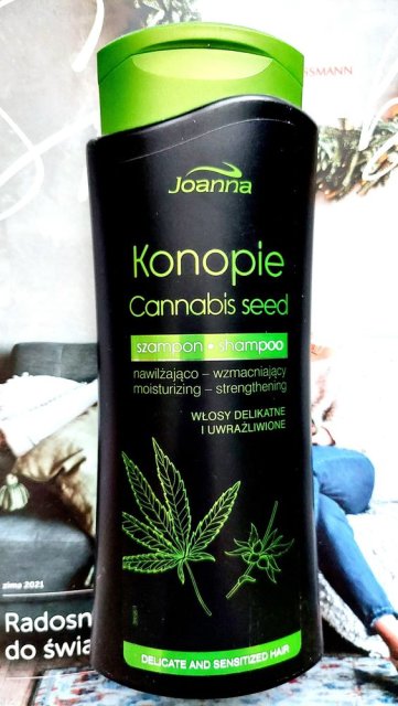 Joanna Konopie, Szampon do włosów, Nawilżająco - wzmacniający, Cannabis Seed, Włosy delikatne i uwrażliwione