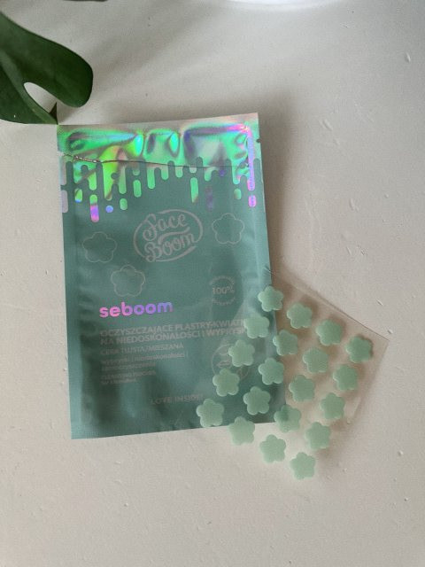 FaceBoom Plastry-kwiatki na niedoskonałości, Seboom, Oczyszczające, Cera tłusta/mieszana