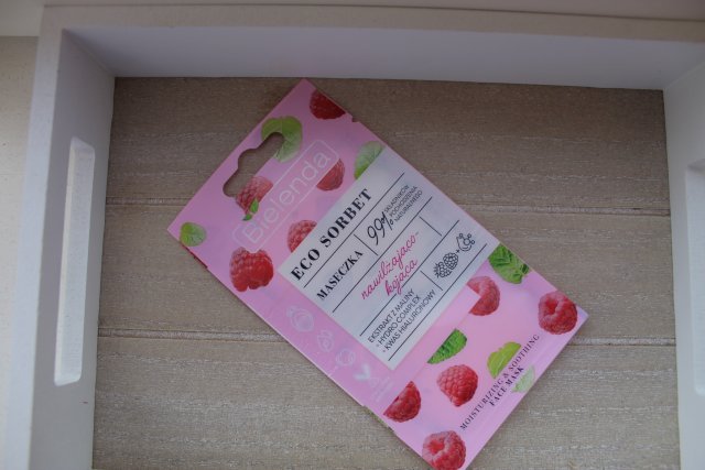 Bielenda Eco Sorbet, Maseczka do twarzy, Nawilżająco-kojąca, Ekstrakt z maliny + Hydro Complex + Kwas hialuronowy