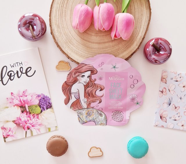 Topbrands Europe B.V. Disney, The Little Mermaid, Maseczka do twarzy w płacie, Nawilżająca, Różowa, Watermelon Extract