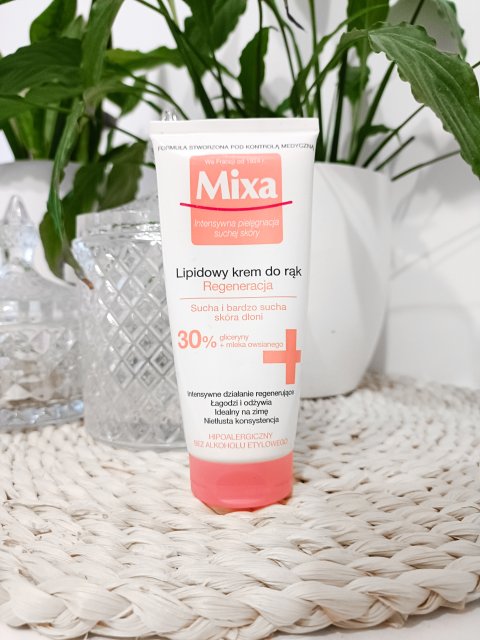 Mixa Lipidowy krem do rąk, regeneracja, skóra sucha i bardzo sucha, gliceryny+mleko owsiane 