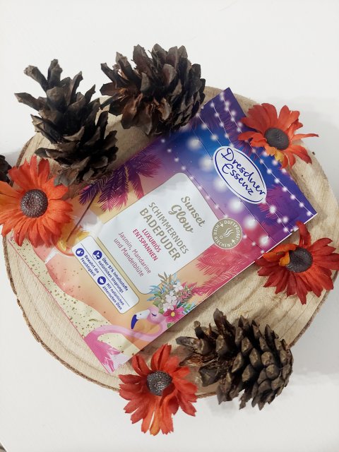 Dresdner Essenz Puder do kąpieli, Sunset Glow, Schimmerndes Badepuder 