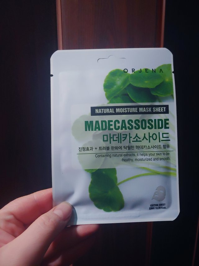 Orjena Maska do twarzy w płacie, Łagodząca, Madecassoside