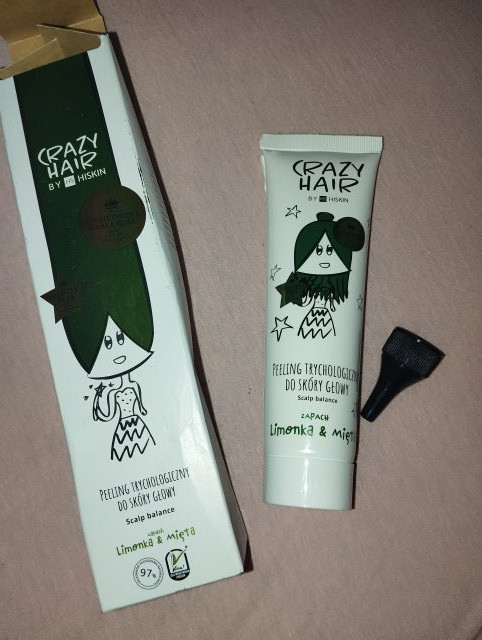 HISKIN Crazy Hair, Peeling trychologiczny do skóry głowy, Limonka i mięta