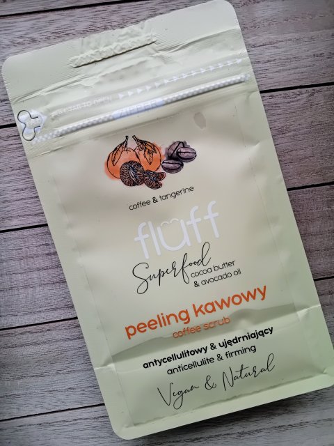 Fluff Superfood, Peeling do ciała, Kawowy, Kawa & Mandarynka