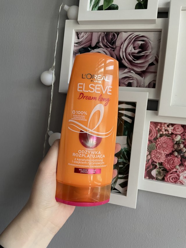 L'Oréal Elseve, Dream Long, Odżywka do włosów, Rozplątująca, Z keratyną roślinną i olejkiem rycynowym