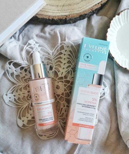 Eveline Face Therapy Professional, Serum Shot, Serum pod oczy, Kofeina 5%, Opuchnięcia