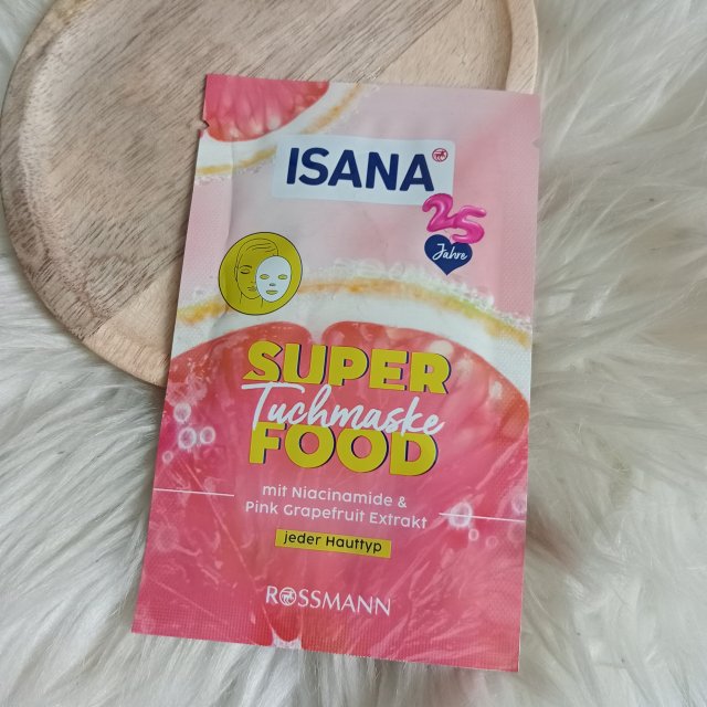 Isana Maseczka do twarzy w płacie, Super Food, Niacinamide & Grapefruit Extrakt 