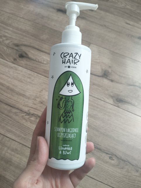 HISKIN Crazy Hair, Szampon do włosów, Łagodnie oczyszczający, Limonka i kiwi