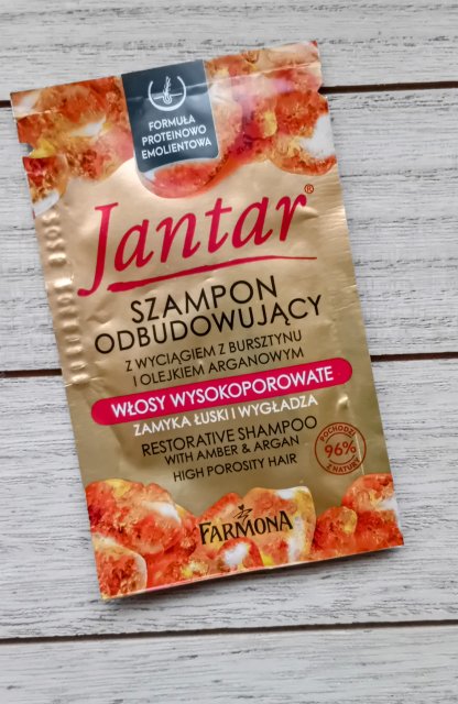 Farmona Jantar, Szampon do włosów, Z wyciągiem z bursztynu i olejem arganowym, Odbudowujący, Włosy wysokoporowate