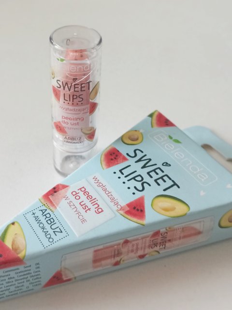 Bielenda Sweet Lips, Peeling do ust w sztyfcie, Wygłądzający, Arbuz + Awokado