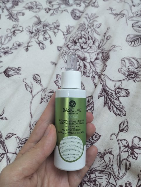 BasicLab Dermocosmetics Esteticus, Normalizujące serum przeciw zaskórnikom, 5% azeloglicyna 1% bha adenozyna sarkozyna, odblokowanie i redukcja 