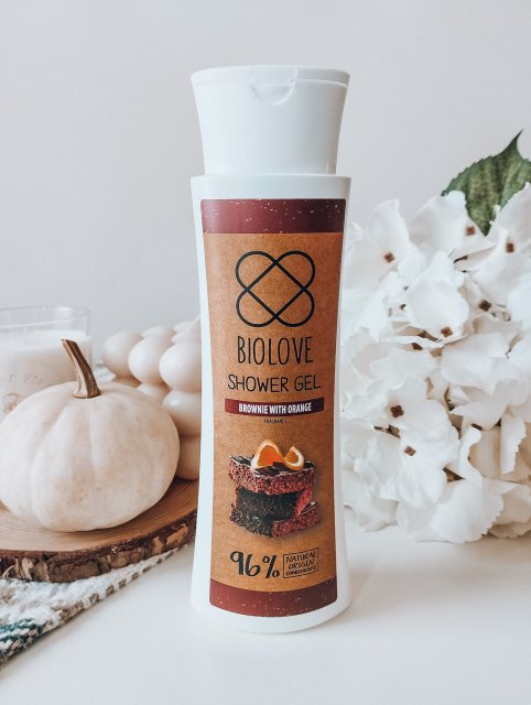 Biolove Żel pod prysznic, Brownie z pomarańczą
