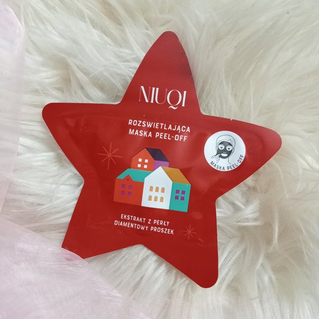 NIUQI Maseczka do twarzy, Peel-Off, Rozświetlająca, Ekstrakt z perły i diamentowy proszek, Kalendarz Adwentowy 2023