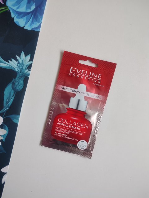 Eveline Face Therapy Professional, Maseczka do twarzy, Collagen Ampoule-Mask, Redukcja zmarszczek, ujędrnienie 