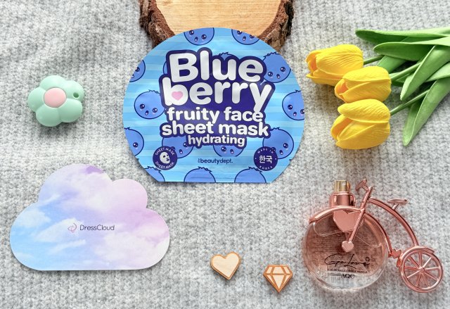 The Beauty Dept. Maseczka do twarzy w płacie, Blue Berry fruity face