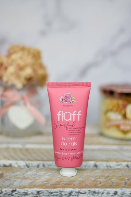 Fluff Superfood, Krem do rąk, Antybakteryjny i nawilżający, Malina