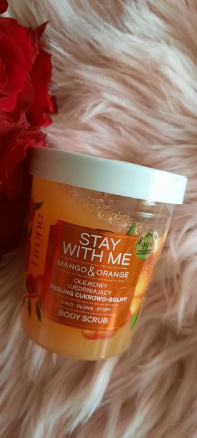 Lirene Peeling do ciała, dłoni i stóp, Stay with Me, Olejkowy, Ujędrniający, Cukrowo-solny, Mango & Orange