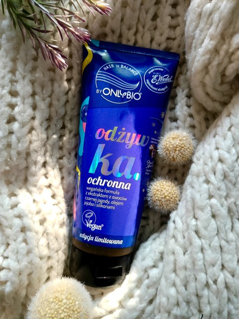 OnlyBio Hair in Balance, Odżywka do włosów, Ochronna, E.Wedel, Inspirowana zapachem Ptasiego Mleczka Jagodowy Shake, Edycja Limitowana 