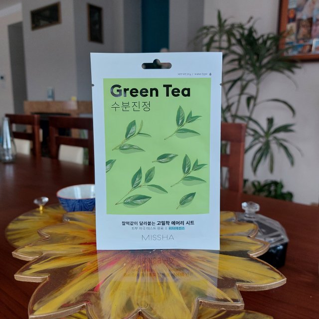 MISSHA Airy Fit Sheet Mask, Maska do twarzy w płacie, Green Tea