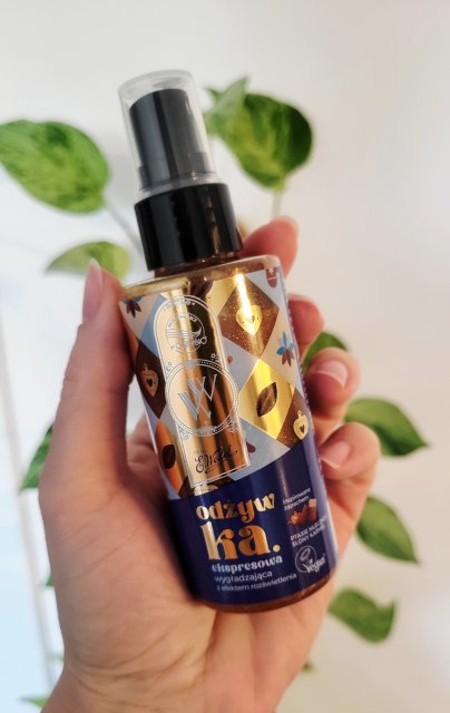 OnlyBio Hair in Balance, Odżywka do włosów w sprayu, Ekspresowa, Wygładzająca, Z efektem rozświetlenia, E.Wedel, Ptasie Mleczko Słony Karmel